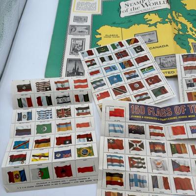 World Stamp Map w/ Stamps