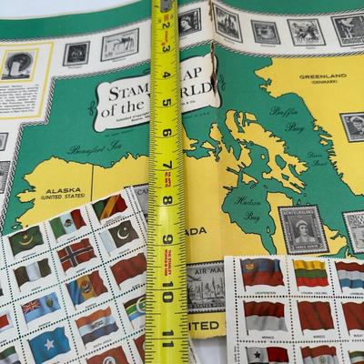 World Stamp Map w/ Stamps