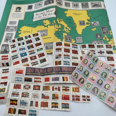 World Stamp Map w/ Stamps