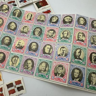 World Stamp Map w/ Stamps