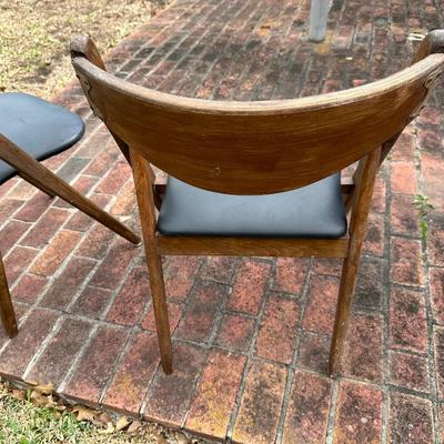 (2) Wood Folding Chairs (see description)