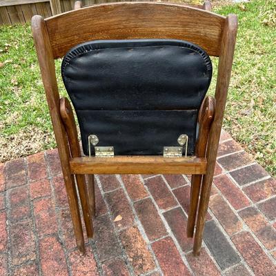 (2) Wood Folding Chairs (see description)