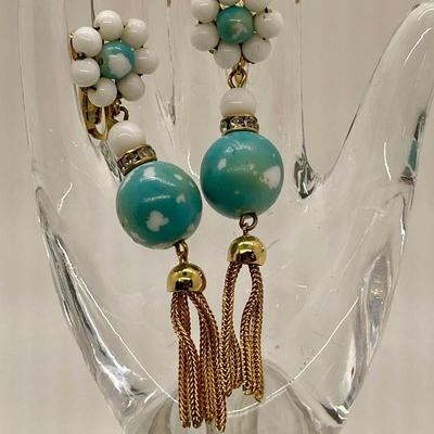 Vintage Costume Jewelry Dangling Earrings