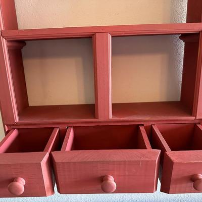 Hanging Wall Shelf w/ (3) Drawers