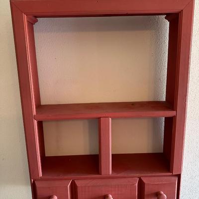 Hanging Wall Shelf w/ (3) Drawers