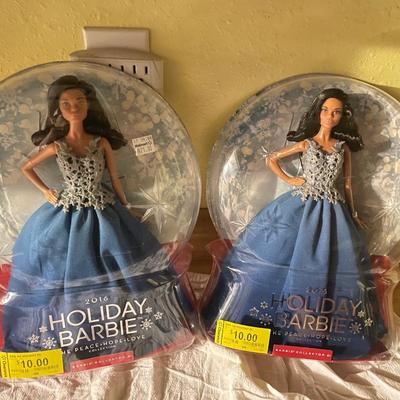 Two 2016 Holiday Barbieâ€™s