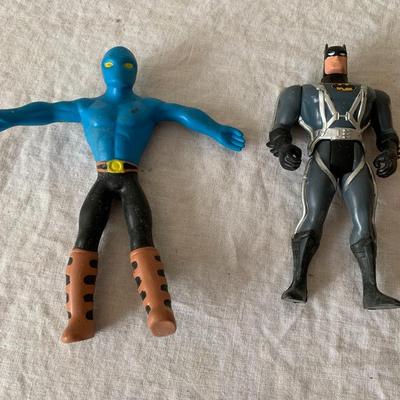 Vintage toy figures including Marvel heros