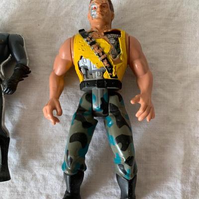 Vintage toy figures including Marvel heros