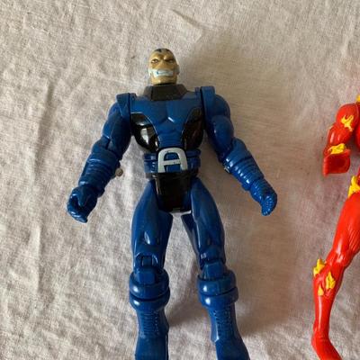 Vintage toy figures including Marvel heros
