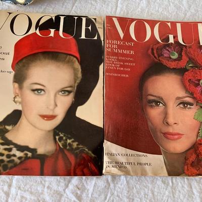 2 Vintage Vogue magazines