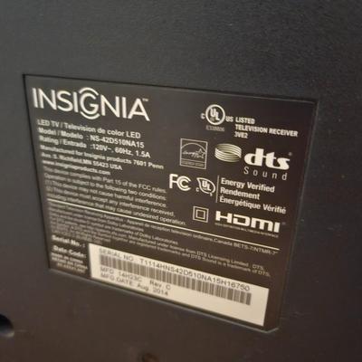 Insignia 42" LED TV (LR-DW)