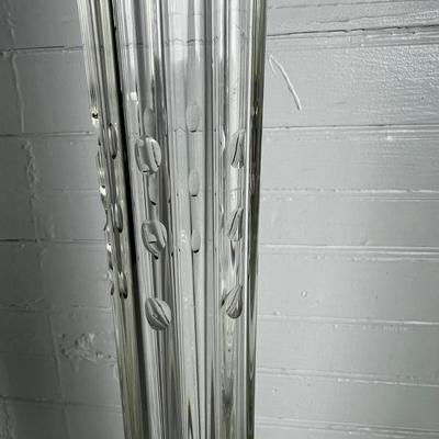 U863 Pair of Large Fluted Cut Crystal Vases