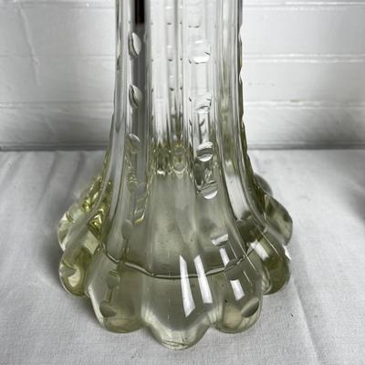 U863 Pair of Large Fluted Cut Crystal Vases