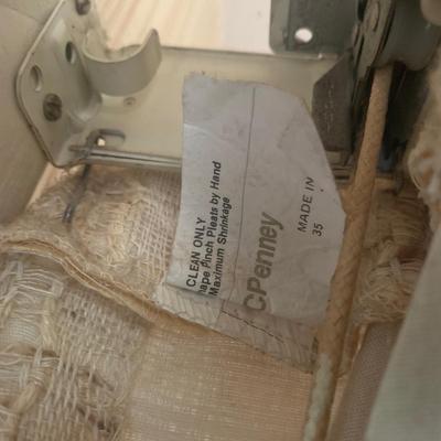 Three Sets of Pleated & Woven Window Curtains (K-HS)