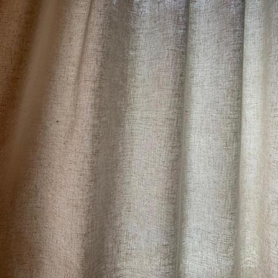 Three Sets of Pleated & Woven Window Curtains (K-HS)