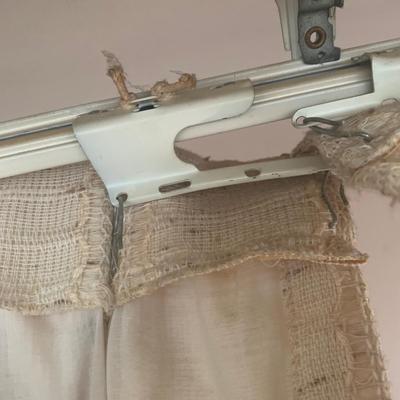 Three Sets of Pleated & Woven Window Curtains (K-HS)