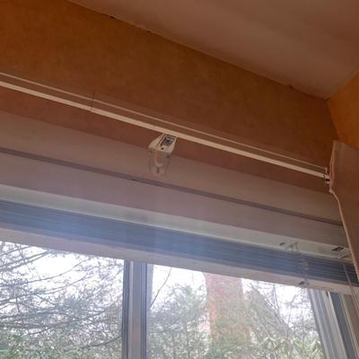 Three Sets of Pleated & Woven Window Curtains (K-HS)