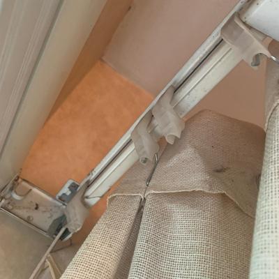 Three Sets of Pleated & Woven Window Curtains (K-HS)