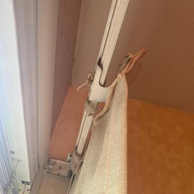 Three Sets of Pleated & Woven Window Curtains (K-HS)