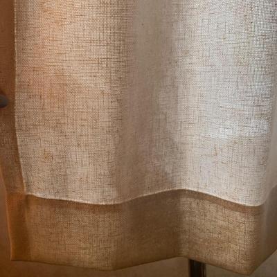 Three Sets of Pleated & Woven Window Curtains (K-HS)