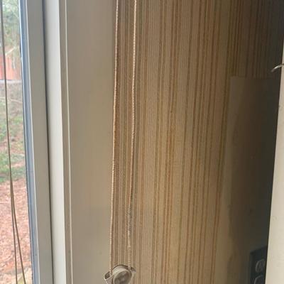 Three Sets of Pleated & Woven Window Curtains (K-HS)