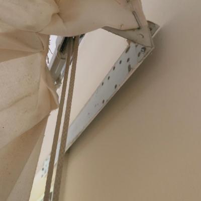 Ten Long Cotton Curtain Panels with Rods (O-HS)