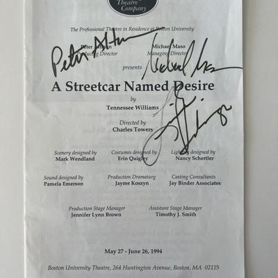 Michael Maso and Peter Atman signed program page 