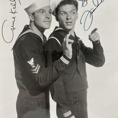 Frank Sinatra, Gene Kelly signed movie photo. GFA Authenticated. 