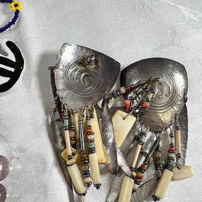 Costume jewelry necklaces, bracelets, earrings