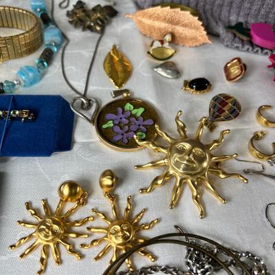 Costume jewelry necklaces, bracelets, earrings