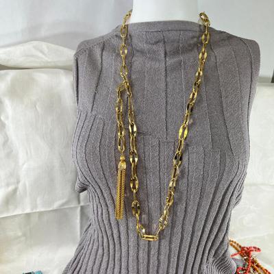 Costume jewelry necklaces, bracelets, earrings