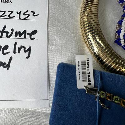 Costume jewelry necklaces, bracelets, earrings