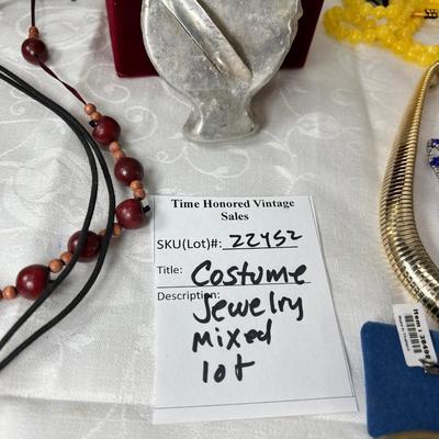 Costume jewelry necklaces, bracelets, earrings