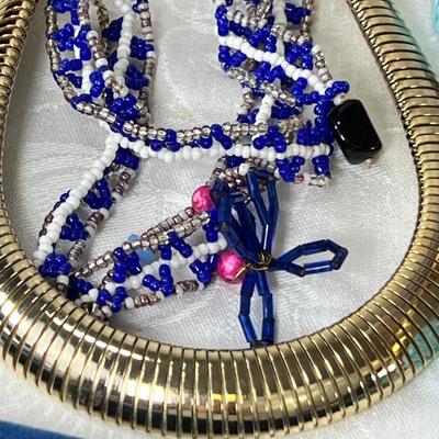 Costume jewelry necklaces, bracelets, earrings