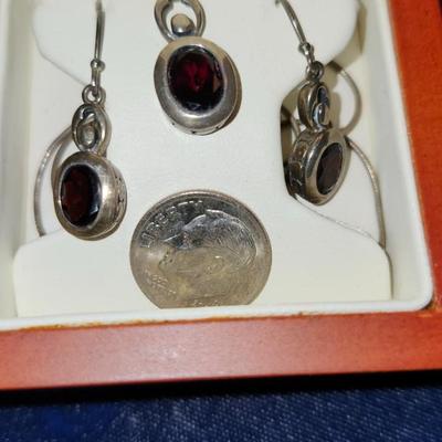 Rubellite Tourmaline Earring and Pendant Set