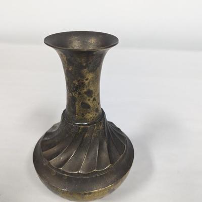 Solid Brass Vase & Candle Holders