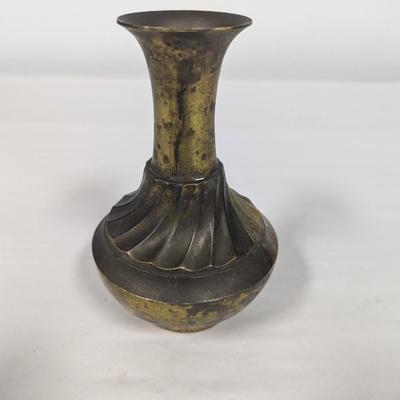 Solid Brass Vase & Candle Holders