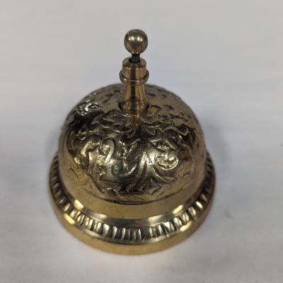 Brass Ornate Victorian Style Counter Top Service Bell