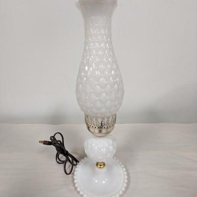 Electric Milk Glass Lamp