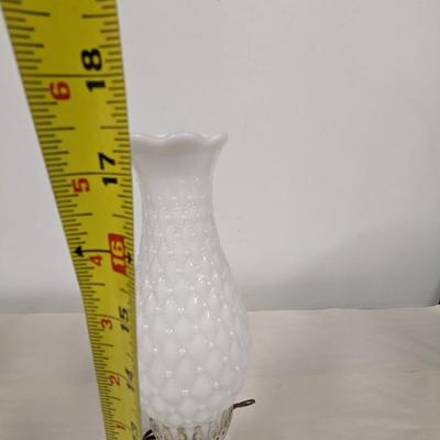 Electric Milk Glass Lamp