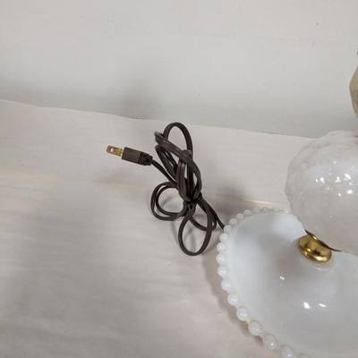 Electric Milk Glass Lamp