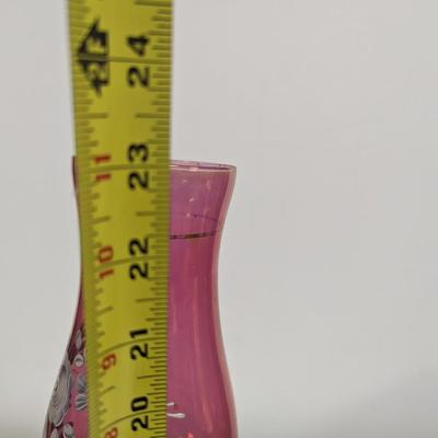 Vintage Farm Lamplight Oil Lamp Hand Painted Shade