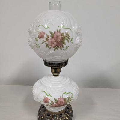 Gone With The Wind Style Hurricane Lamp Electric Floral