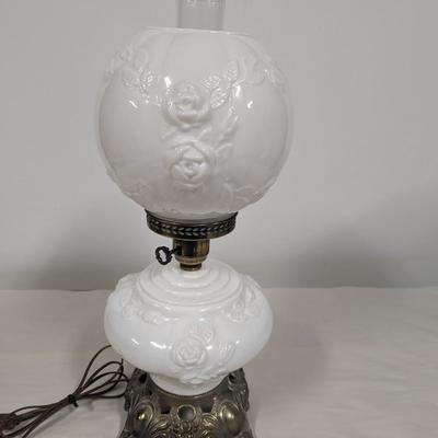 Gone With The Wind Style Hurricane Lamp Electric Floral