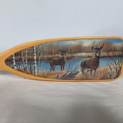 Hand Painted Wooden Paddle By Nancy Luloff