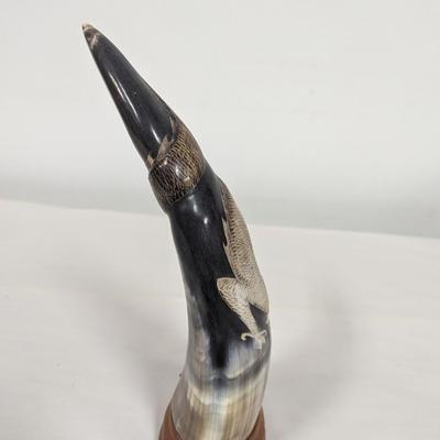 Hand Carved Intricate Oriental Chinese Dragon Buffalo Horn Choice B