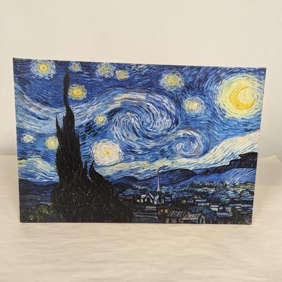 Starry Night Painting On Canvas 14 3/4