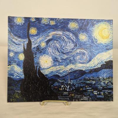 Starry Night Painting On Canvas 14 3/4