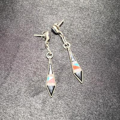Silver Earrings with stones