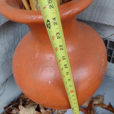 Large Clay Pottery Floor Vase